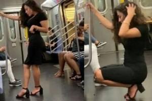 Watch Video: Woman's SEXY Selfie Shoot On Train Goes Viral