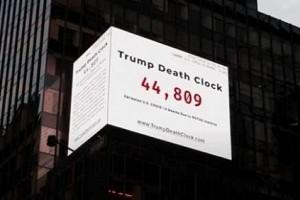 'Trump Death Clock' Billboard at Times Square becomes World's New Attraction; Counts Avoidable Covid-19 Deaths in US!