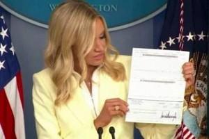 VIDEO: White House Press Secretary 'Reveals' Trump's Bank Details!