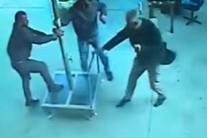 Video Viral: Security footage captures man lifted in air on umbrella