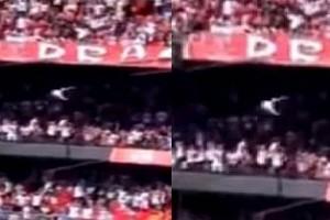 Video: Fan falls 40-feet from stadium while watching match!