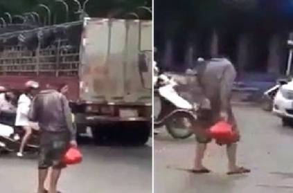 Video of Headless Man Crossing Busy Street, Passersby Unaffected 