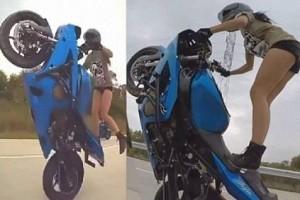 Video Viral: Young Woman Performs Dangerous Stunt On Bike, Others Cheer!