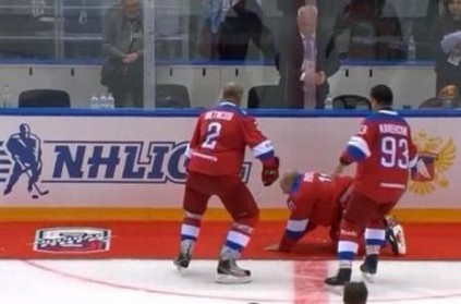 Watch: Russian President Vladimir Putin Falls on Face On Ice In Viral