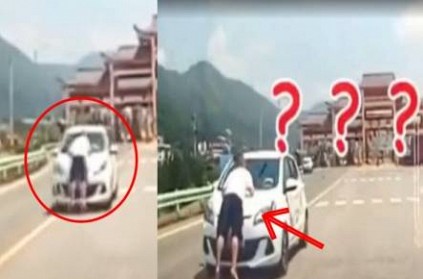 Wife drags husband on car for 5 kilometres: Video goes Viral
