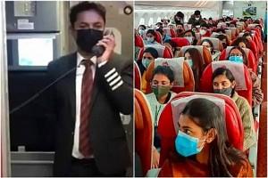 Watch how a pilot reassures Indians amidst Ukraine evacuation; says "time to go back to our motherland"