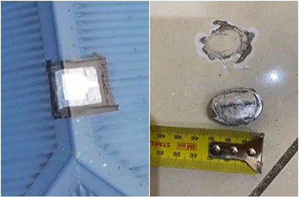 mystery metal object crashes through roof and lands in house