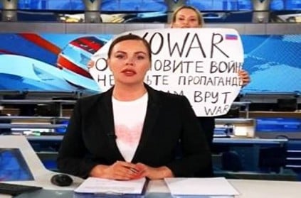 Russian TV editor interrupts her network\'s broadcast with No War Stop
