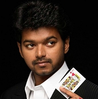 Actor Vijay in a Lilliput getup in a song in the film Puli