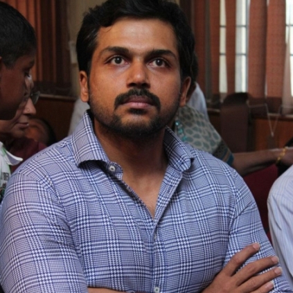 Actor Karthi renders social service by building two toilets for schools. Actor Karthi renders social service by building two toilets for schools.