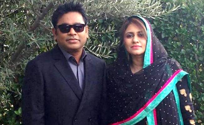 A R rahman shared a pitcure with wife super caption