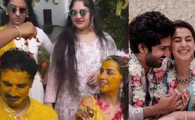 Aadhi and Nikki Galrani's wedding ceremony kicks off with 'haldi' function; viral video
