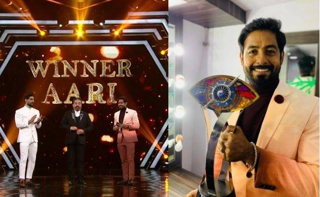 Aari first post on social media with Bigg Boss cup after winning Bigg Boss Tamil 4