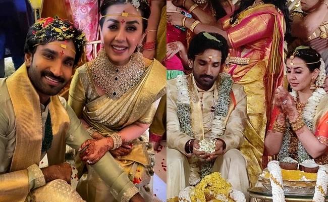 Actor Aadhi and Nikki Galrani's wedding viral pics