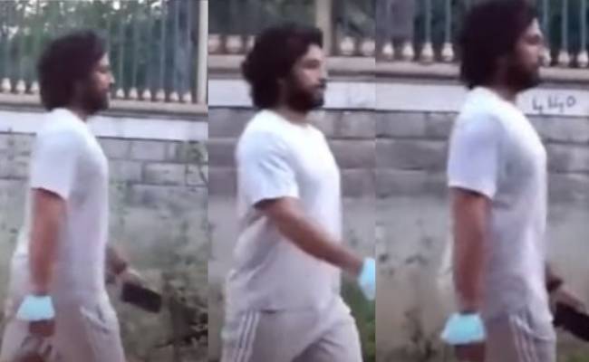 Actor Allu Arjun spotted on a park taking a casual walk