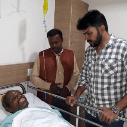 Actor Karthi meets farmer Jayaraman and extends his support