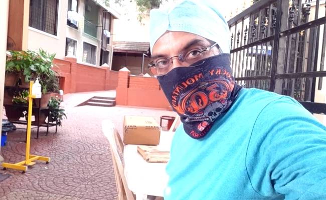 Actor turns security guard amidst Coronavirus pandemic, shares shocking pics ft Srinath Vasistha