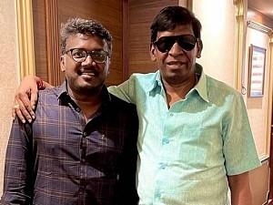 'Meme mannan' Vadivelu with the team of Maamanan - Viral photos!
