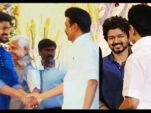 Chief Minister Stalin and Actor Vijay meets at a wedding reception - viral photos!