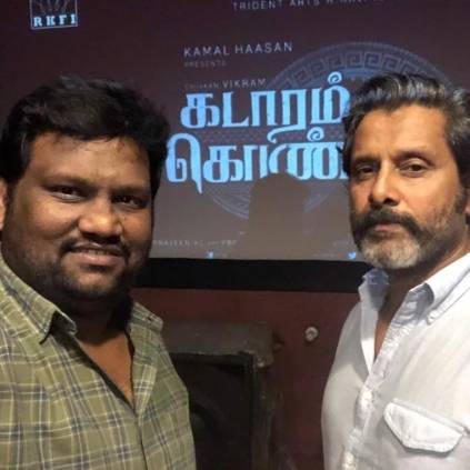 Actor Vikram finishes dubbing for his portions in Rajesh M. Selva's Kadaram Kondan