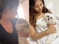 Twinning with Polo- Actress Anjali posts an adorable picture with her pet dog