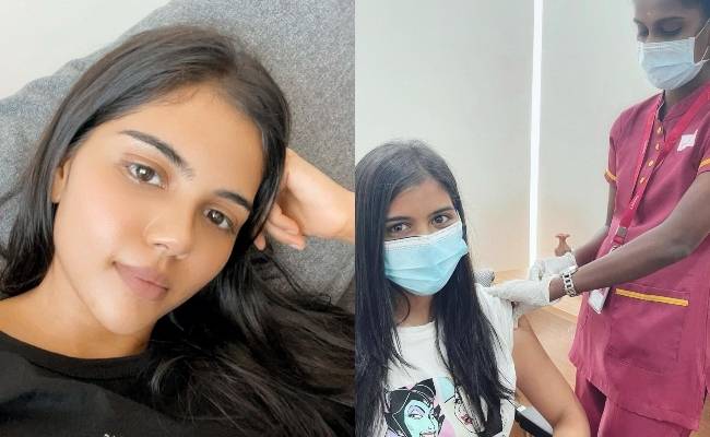 Actress Kalyani Priyadharshan recently had her first dose