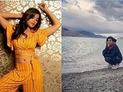 Actress Sanchita Shetty posts her travel pictures in Instagram