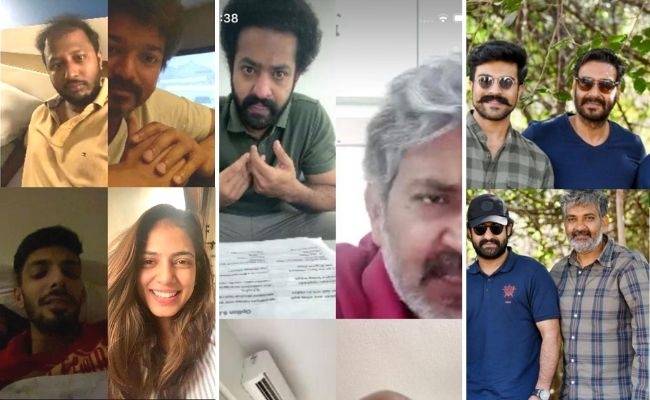 After Master group video call, RRR team Jr NTR, SS Rajamouli, Madhan Karky and MM Keeravani video call pic goes viral