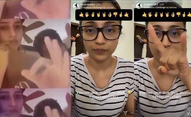 After Nayanthara, Trisha's hand emoji challenge video goes viral