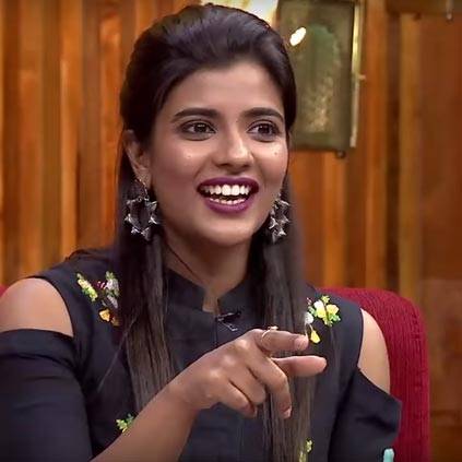 Aishwarya Rajesh in Vishal's television show Naam oruvar