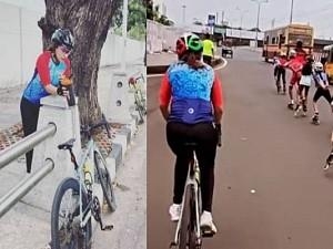 Aishwarya Rajinikanth's mass cycling video goes viral - don't miss!