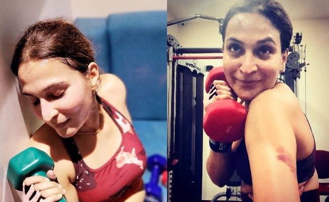 Aishwarya Rajinikanth Gym Work Out Post on Instagram