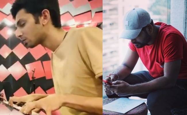 Anirudh posts video playing his hit songs-Vignesh Shivan responds