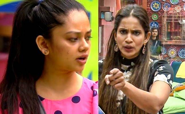 Anitha fights with Samyuktha over groupism argument Bigg Boss Tamil 4 video