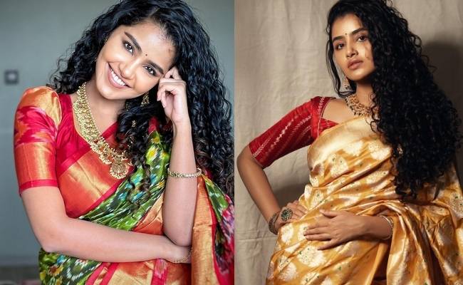 anupama parameswaran latest viral photos in saree