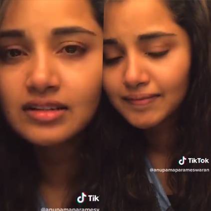 Anupama Parameswaran's dubsmash of Kaathale Kaathale 96 song