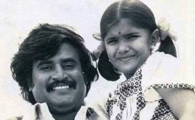 Anuradha Sriram childhood photo with Rajinikanth