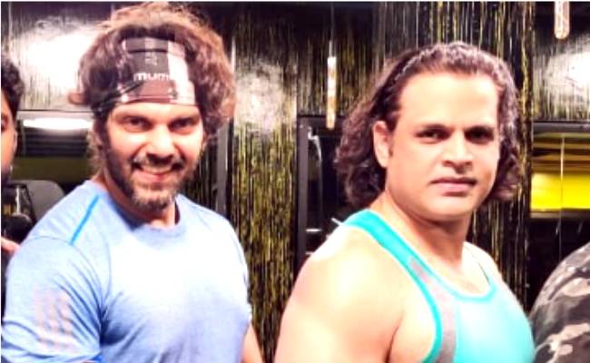 Arya and Shaam are ready and out seen in gymnasium