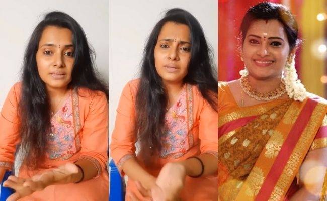 Azhagu serial heroine Sruthi Raj shares video on serial ending soon