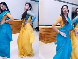 Bhavna and BB Samyuktha in saree groove to yet another hit number - VIDEO!