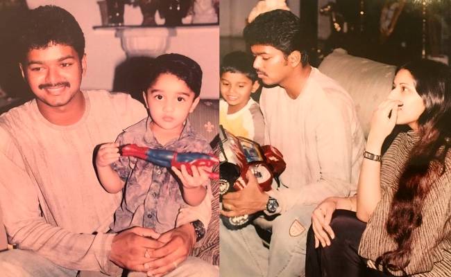 Bigg Boss actress shares unseen viral pics of Thalapathy Vijay and wife ft Vanitha Vijayakumar