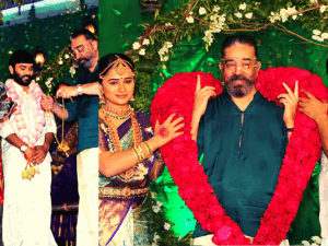 Wow - Bigg Boss fame Snehan gets hitched to actress Kannika in Kamal Haasan’s presence! Viral pics & video!