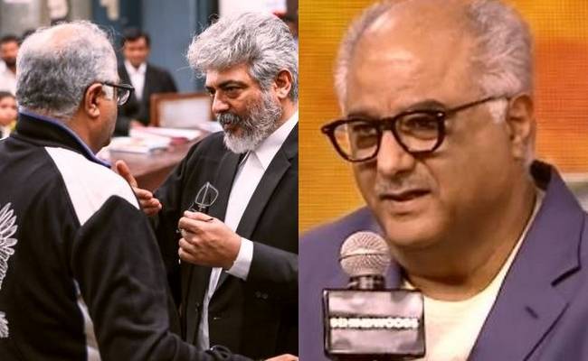 Boney kapoor viral status on Ajith birthday