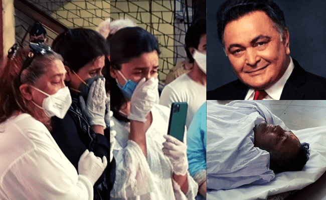 Celebrities bid a tearful adieu to Rishi Kapoor on his funeral