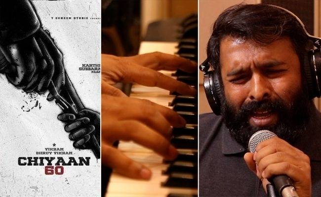 Chiyaan 60 songs preparation video by Santhosh Narayanan shared by Karthik Subbaraj ft Dhruv, Vikram