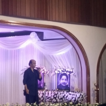 Condolence meeting for the demise of J Jayalalithaa held at Raghavendra Kalyana Mandapam