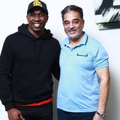 Cricketer DJ Bravo met Ulaganayagan Kamal Haasan pictures here