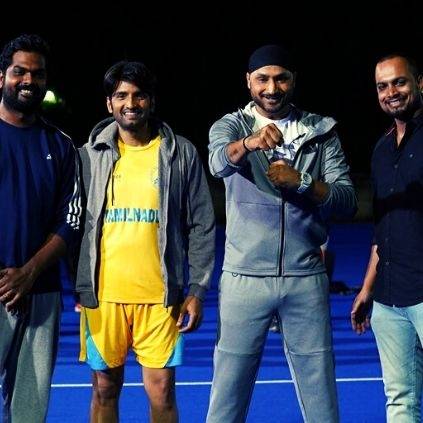 CSK's Harbhajan Singh starts shoot for Santhanam's Dikkiloona