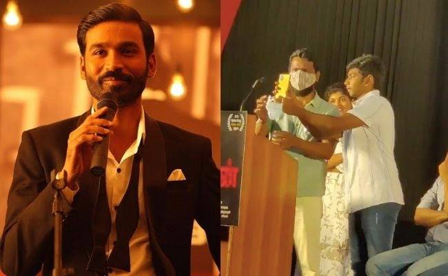 Dhanush emotional at Asuran Success Celebration with Vetrimaaran and team - appears via video from hollywood - Watch video