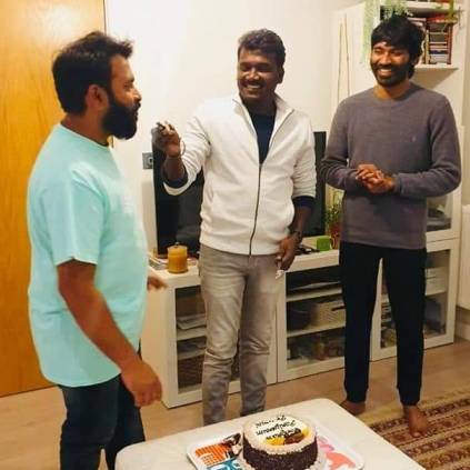 Dhanush Mari Selvaraj Santhosh Narayanan celebrate at London